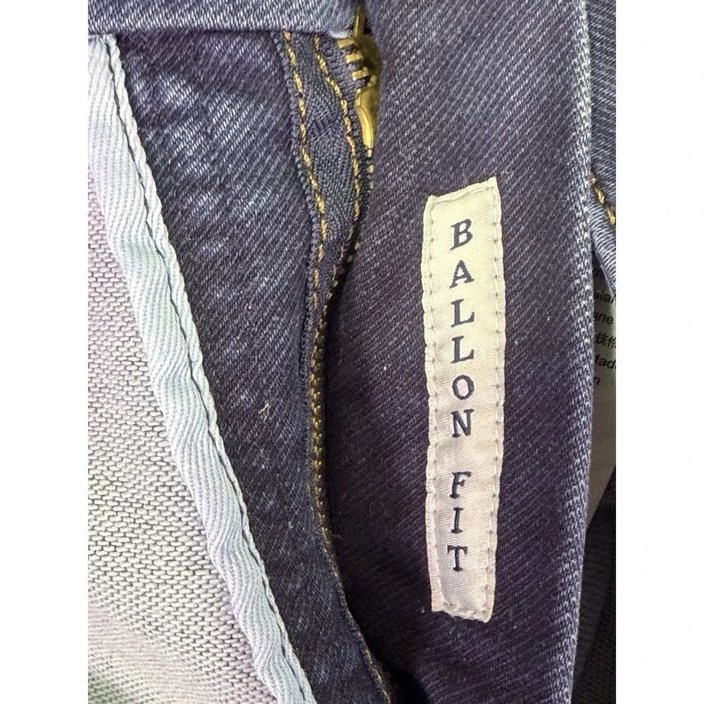 Jimmy & Jordan Moto Jeans Mens 40x26 Blue Straight Balloon Fit Dark Wash Denim